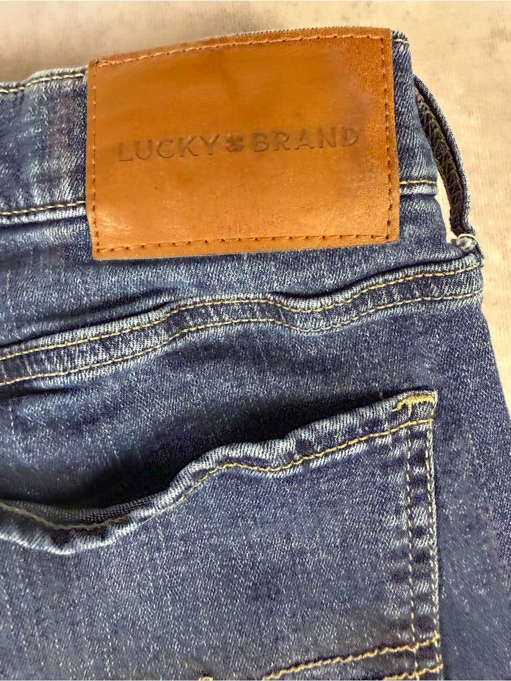 Lucky Brand Sweet Mid Rise Straight Jeans Women’s 4/27A Blue Raw Hem Ankle - Picture 8 of 9